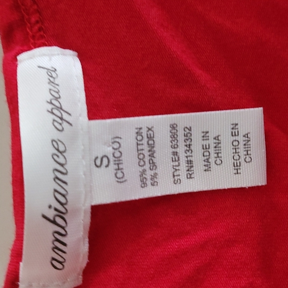 Ambiance Apparel Red Racerback - Picture 3 of 4
